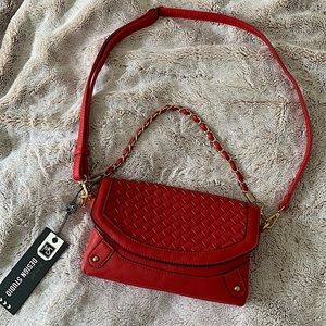 NWT MMS Design Studio red convertible bag